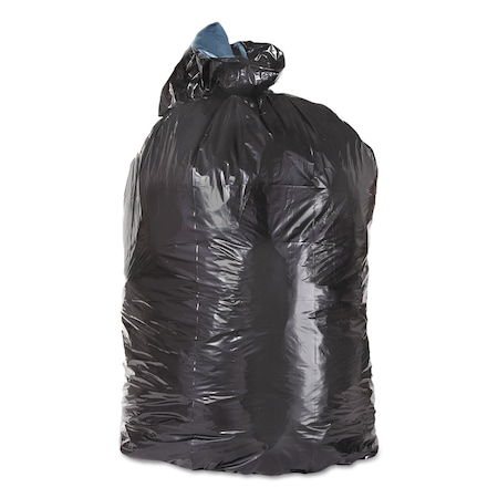 Trinity Plastics 10 gal Trash Bags, 24 in x 23 in, Medium-Duty, 1 mil, Black, 500 PK 100392